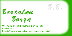 bertalan borza business card